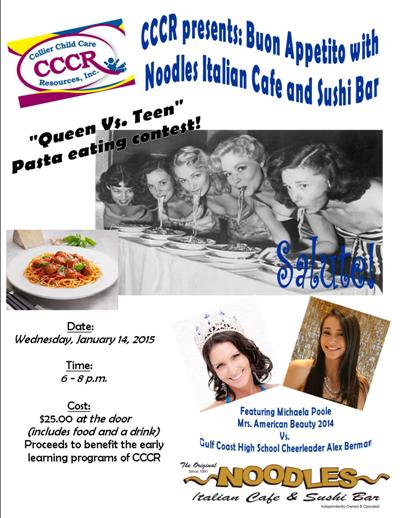 "Queen vs.Teen Pasta-eating  Contest"