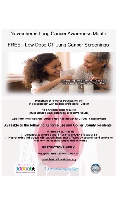 FREE Low Dose CT Lung Cancer Screenings