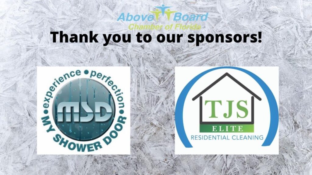 Event Sponsors TJS Janitorial and My Shower Door