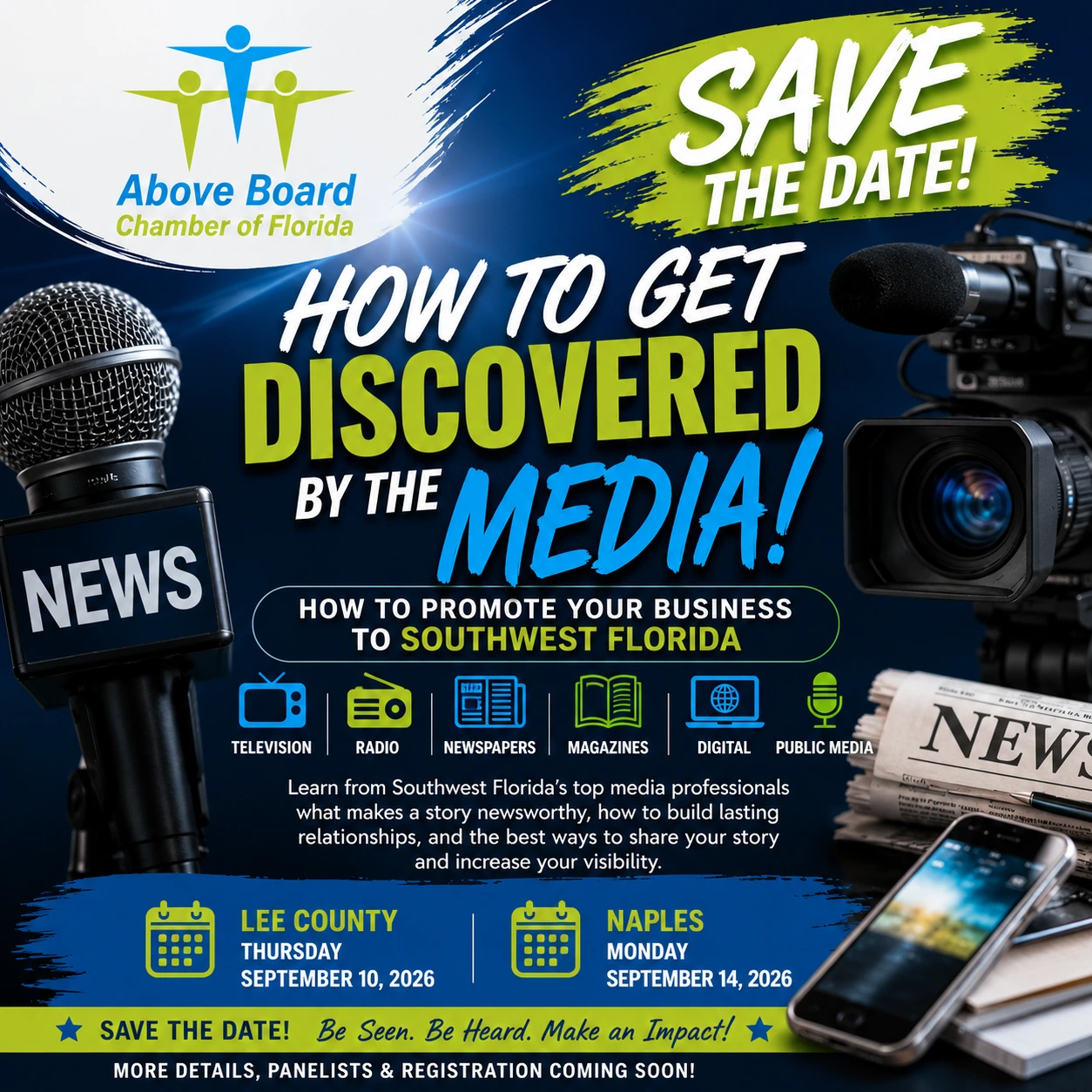 Save the Date: Sept 10 and Sept 14: How to Get Discovered by the Media